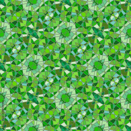 Obraz na płótnie stained glass-like seamless pattern, mosaic repeat pattern, geometric textile pa