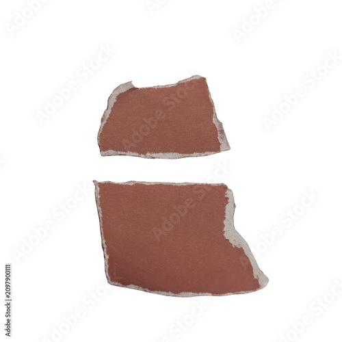 Foto Broken terracotta fragments on a black background showcasing rough edges