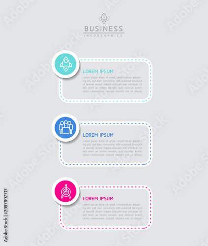 Vector infographic template showing steps or processes for business presentations and design creation.