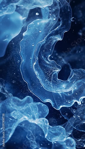 Microscopic elements alter transparency independently producing elegant flowing current illusions with premium scientific visual realism.