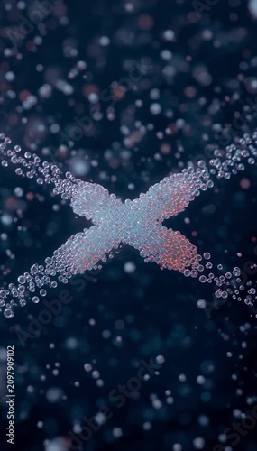 Tiny particles organize into delicate bridges before dissolving gracefully into mesmerizing random movement with elegance.