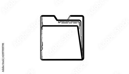 Minimalist black smartphone outline illustration.