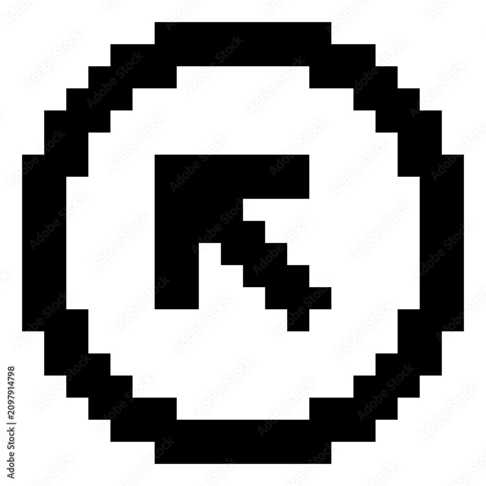 Fototapeta premium Pixel Arrow Editable SVG Vector Icons Set, 8-Bit Retro Direction Navigation Pixel Art Icon for Web, Mobile App & Game UI Design