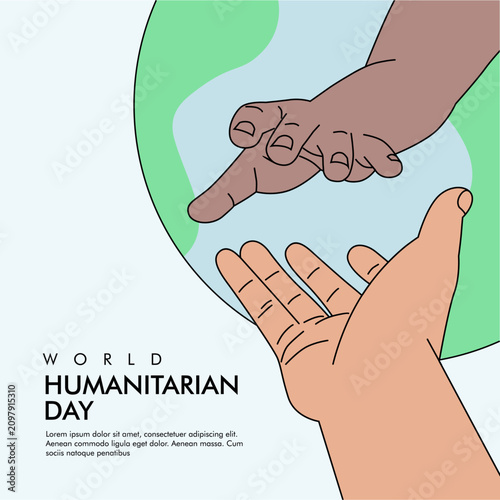 vector world humanitarian day posster template