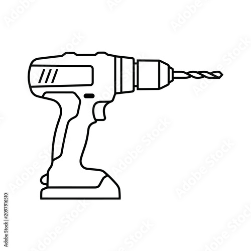 Minimal Hand Tools Vector Sketch Set – Simple Black Outline Industrial Equipment Collection