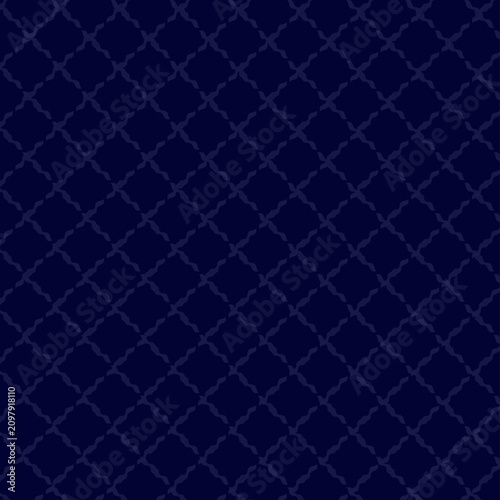 Dark Navy Blue Seamless Geometric Pattern Background