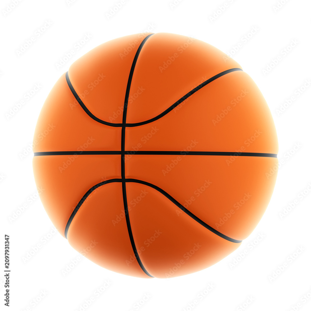 Fototapeta premium Realistic 3D basketball ball isolated object render
