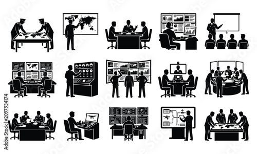 Canvastavla Military Command Center Icons