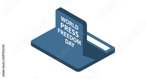 World press freedom day isometric graphic design
