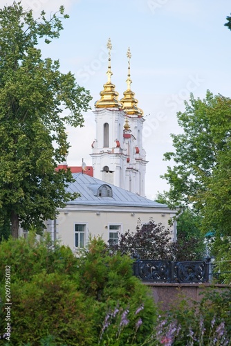   Vitebsk, Russia, July 8, 2026. Domes of the Resurrection Church.                             