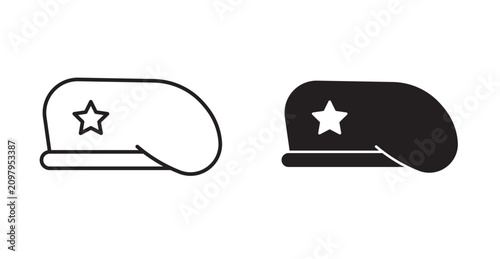 Tableau sur toile beret icon