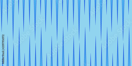 Fotografía Abstract blue vertical spike pattern with repeating sharp shapes