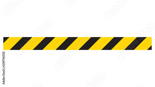 Photography Yellow and black hazard warning stripe tape pattern with industrial construction