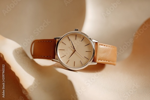 luxurious green and blue color dial luxury and expensive watch design with abstract hard color background 
