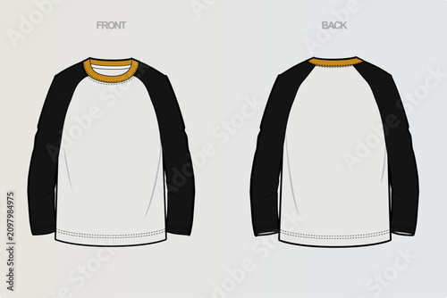 Fotografía Full sleeve tshirt raglan basic CAD for designing