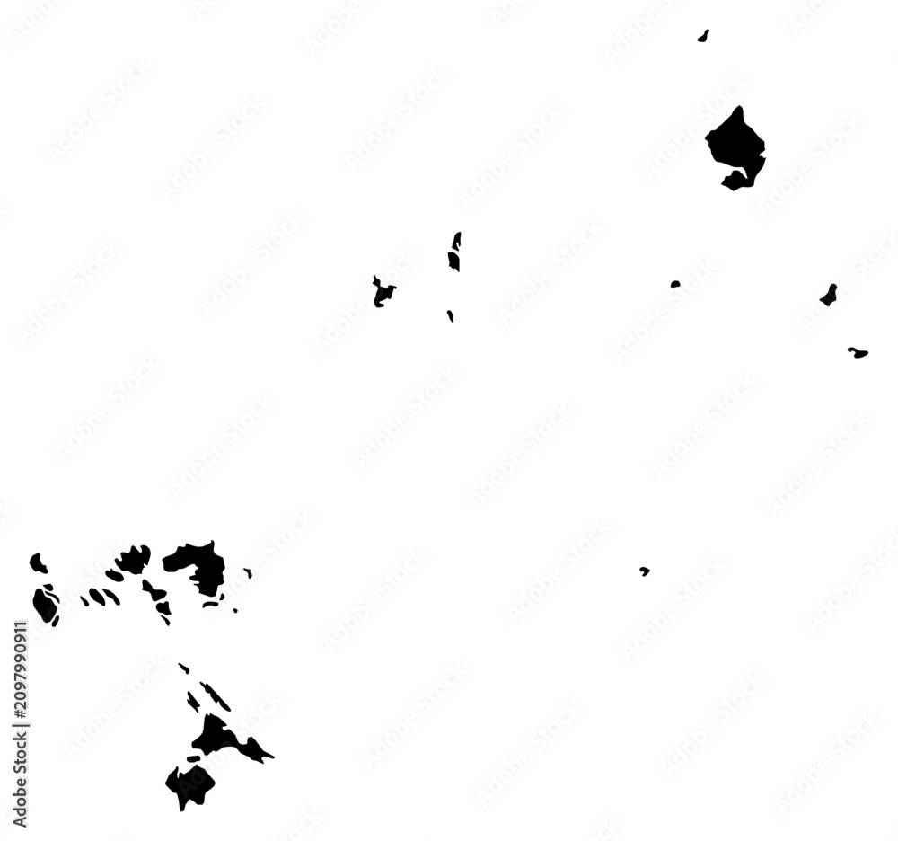 Obraz premium A contour map of Riau Islands. Indonesian province silhouette