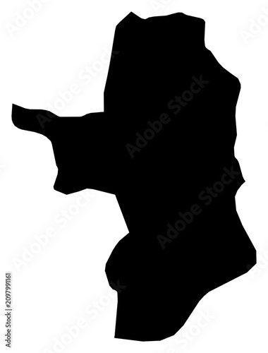 Canvastavla A contour map of Takéo. Cambodian province silhouette