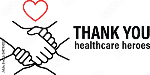 Photos Healthcare heroes appreciation hands joining with a heart symbol