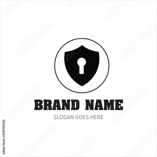 Shield with Keyhole Logo