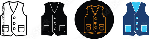 Foto Four Different Styles Of Vest Icons