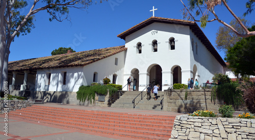 Quadro su tela SAN LUIS OBISPO CA USA APRIL 10 2105: Mission San Luis Obispo de Tolosa is a Spanish mission founded in 1772 by Father Juna­pero Serra