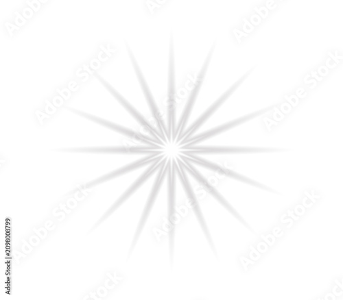 Bright starburst sparkle isolated on transparent background a radiant light effect for graphic design and digital art