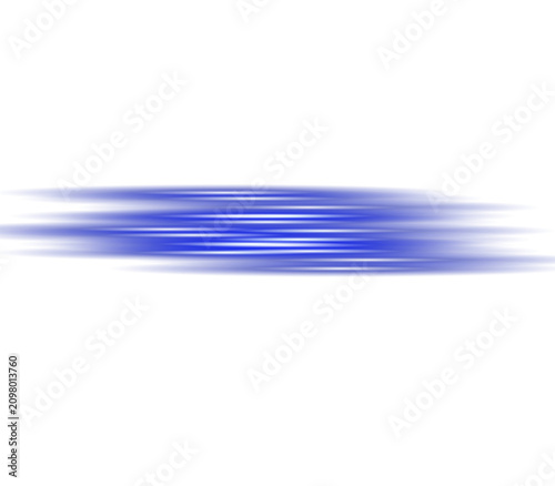 Electric blue brush stroke isolated on transparent background dynamic graphic design element for modern projects