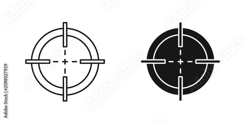 Konstfotografi Crosshair and target aiming icon set for precision and focus with crosshair prec