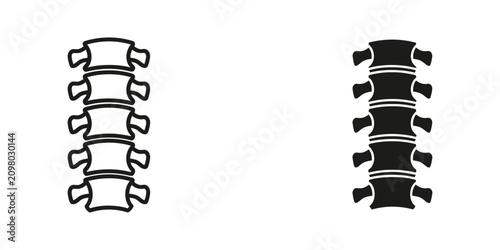 Photos Human spine vertebrae column medical icon set with vertebrae healthcare backbone