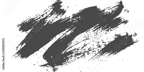 Photography Dark grey abstract brush stroke texture against a clean white background with su