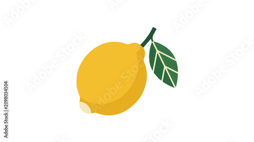 Obraz na plátně Bright yellow lemon with
