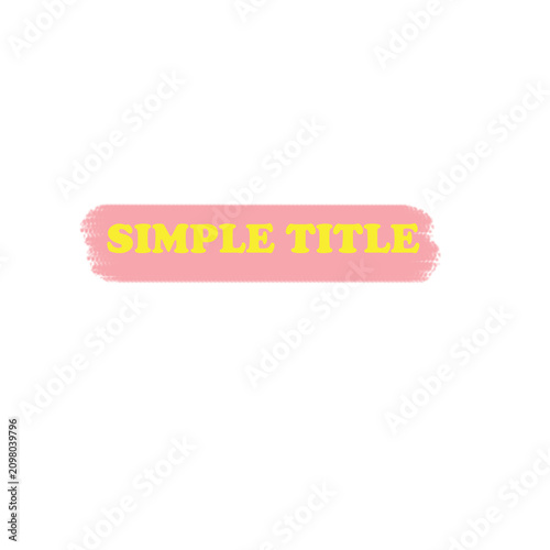 Pink Brush Stroke Isolated on White Background for Graphic Design
