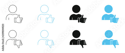 Foto Thumbs up and down rating icons