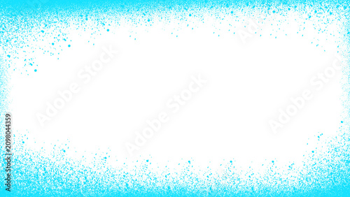Blue spray paint splatter frame border texture