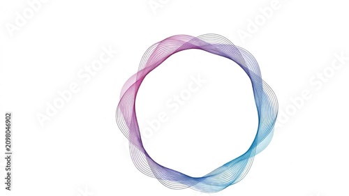 Abstract circular wave pattern isolated on white background