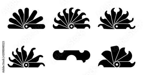 Tableau sur toile Feeler Gauge Set, Precision Measurement Tools, Mechanical Engineering Icons, Ind