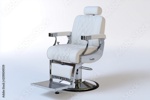 Modern White Barber Chair