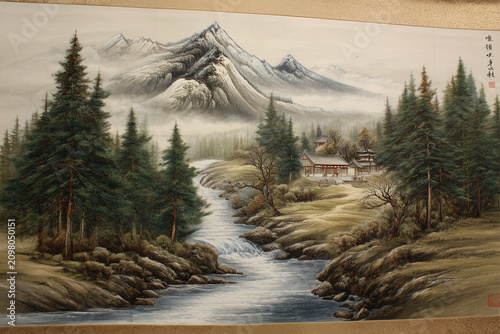 Serene Mountain River Landscape