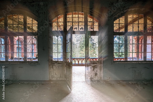 Schilderij op canvas es werde licht