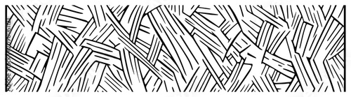 Quadro su tela Abstract interwoven line pattern with geometric maze texture