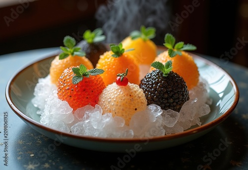 Opulent Caviar Service on Crushed Ice Extravaganza at Exclusive Fine Dining Venue