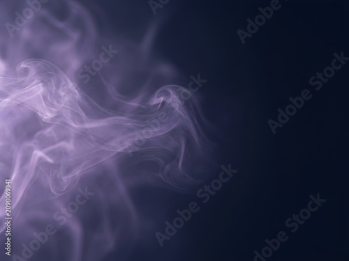 Purple smoke, fog, mist, abstract background, dark