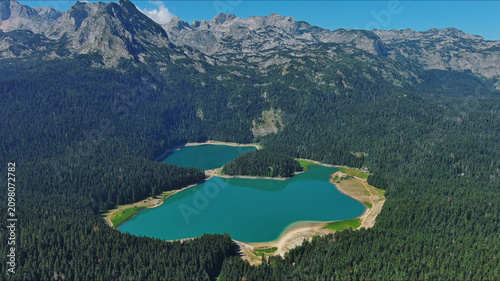 Black Lake in mountain Durmitor park Montenegro