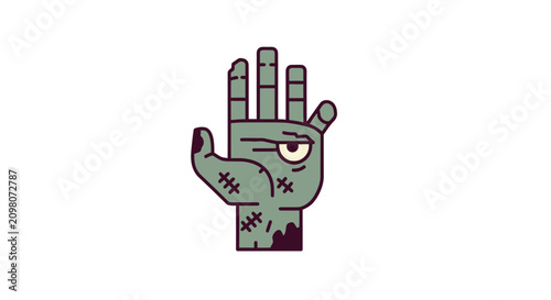 Foto Creepy Zombie Hand Isolated on White Background