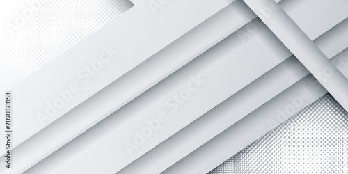 Clean white lines create modern geometric design