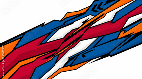 Bild auf Leinwand Colorful Vinyl Car Decal Design.