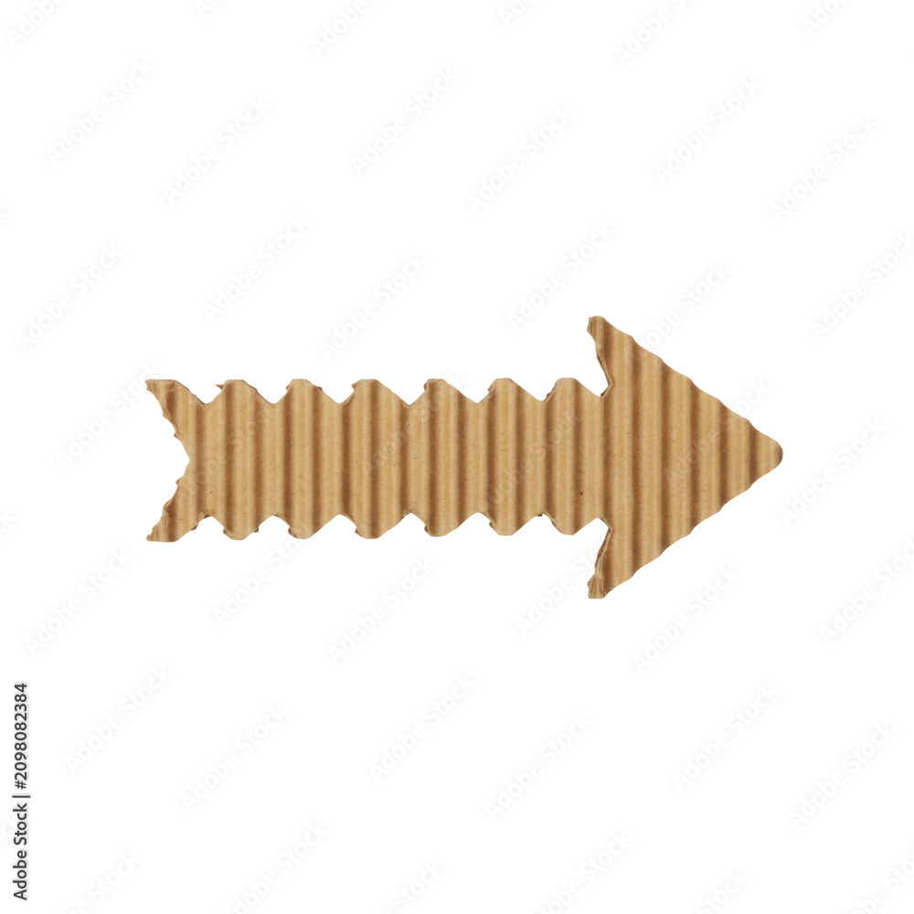 Fototapeta premium Brown wooden arrow pointing right