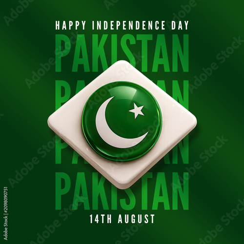 Pakistan independence day celebration template