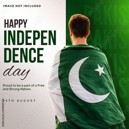 Pakistan independence day celebration template