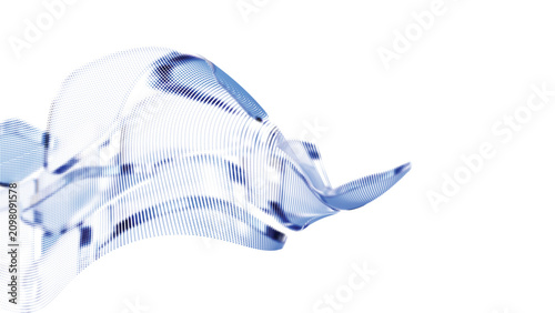 Abstract flowing blue halftone lines pattern used to add visual depth create retro or pop-art aesthetics provide high-contrast textures for web print microstock design